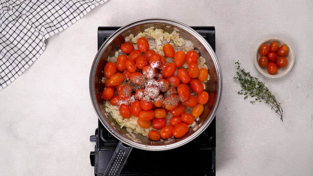 Add tomatoes and spices