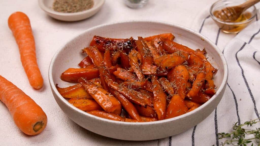 Glazed Carrots in a bowl
