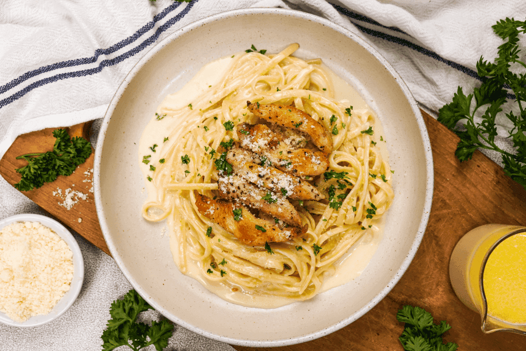 Homemade Chicken Alfredo Pasta