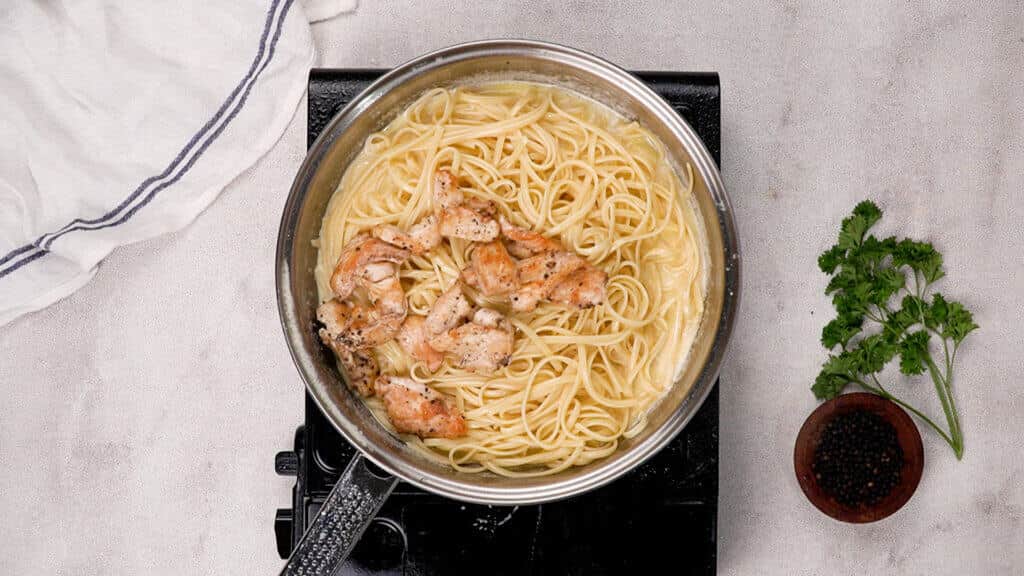 Add chicken to the pot