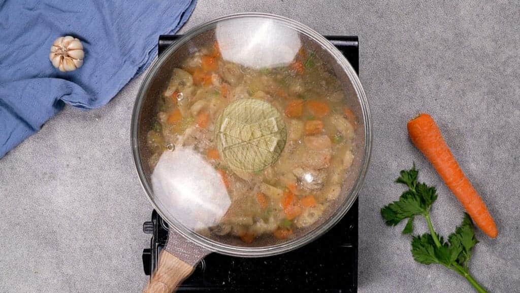 Cover and simmer the mixture