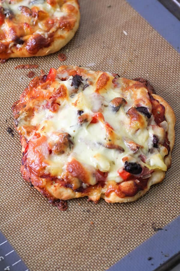 Supreme Pizza on a baking tray.