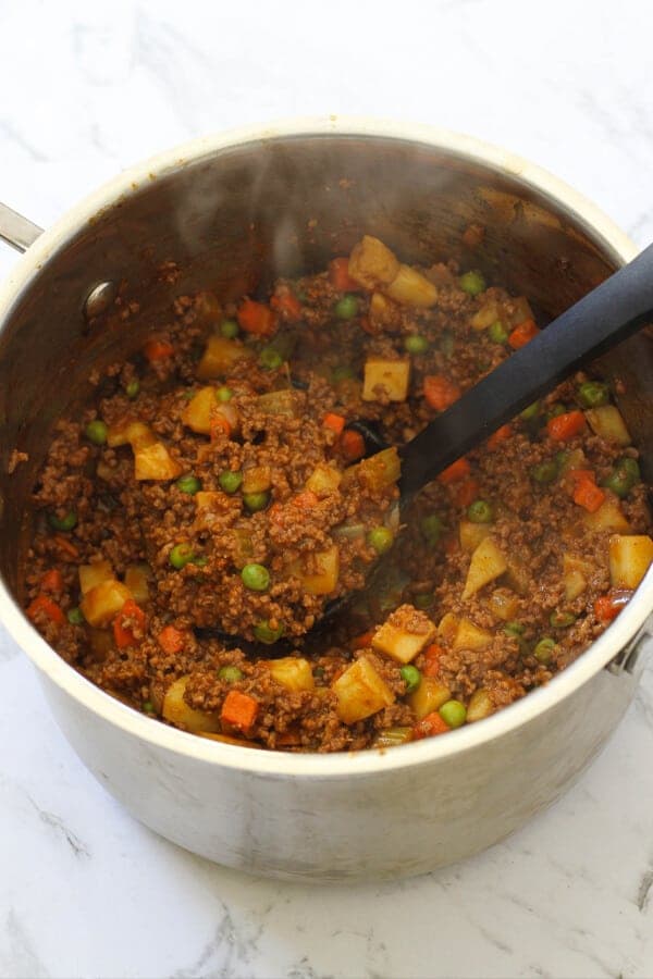 Step by step photo instructions on how to make Savoury Mince