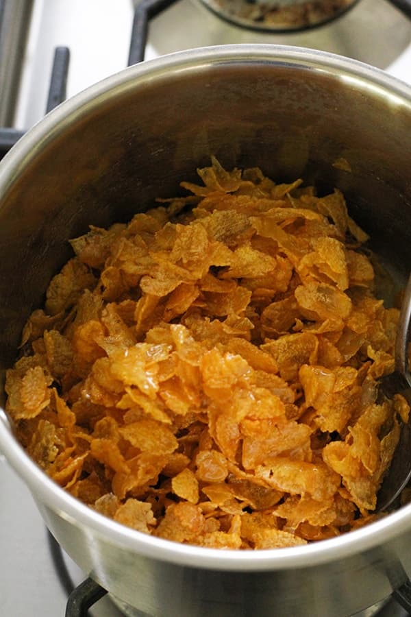 honey joy ingredients in a saucepan.