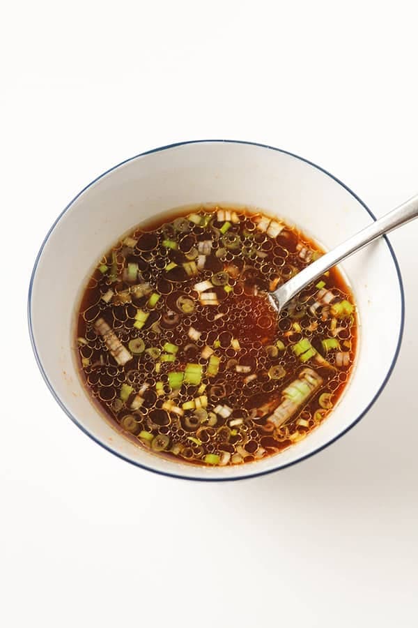 sauce ingredients mixed together in a bowl.