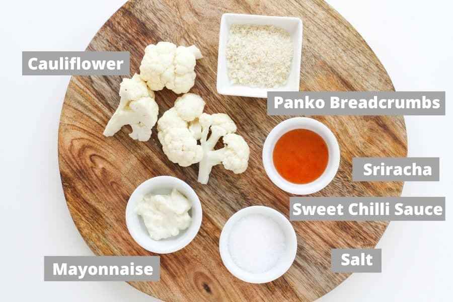 ingredients on a wooden board.