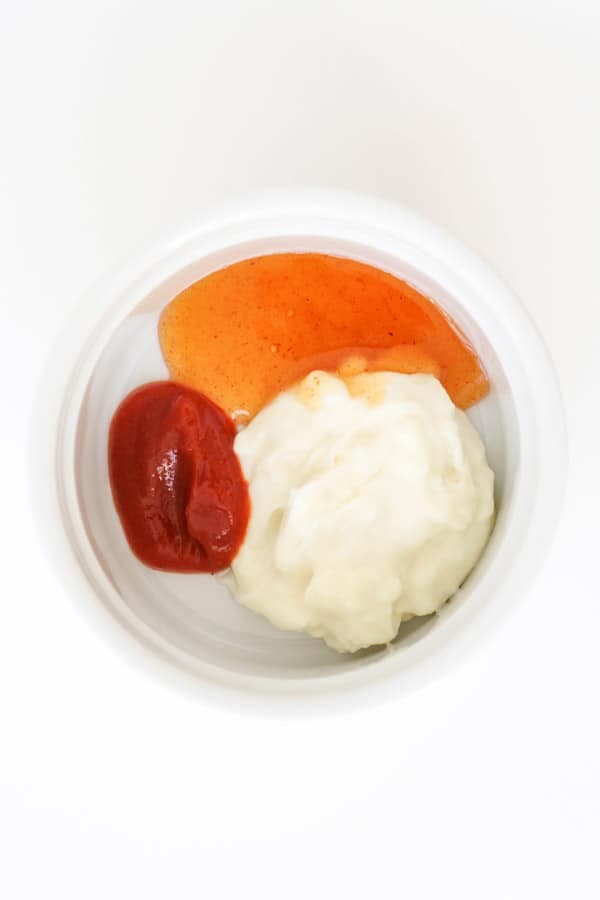 sauce ingredients in a bowl.