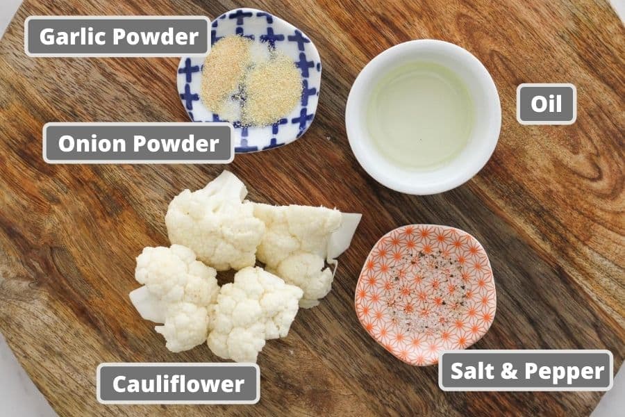 ingredients on a wooden board.