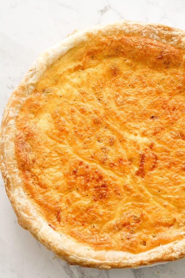 egg and bacon pie.