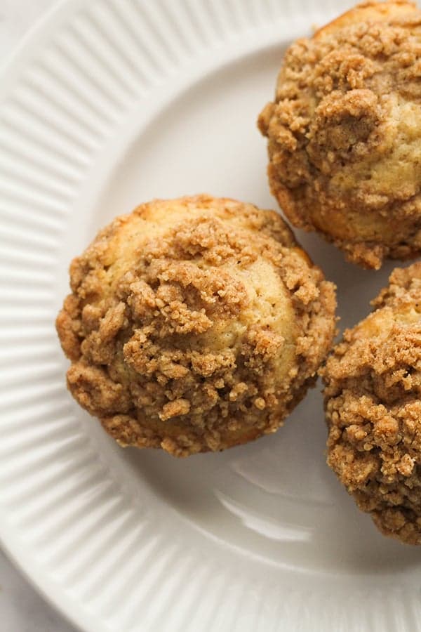 muffins on a white plate.