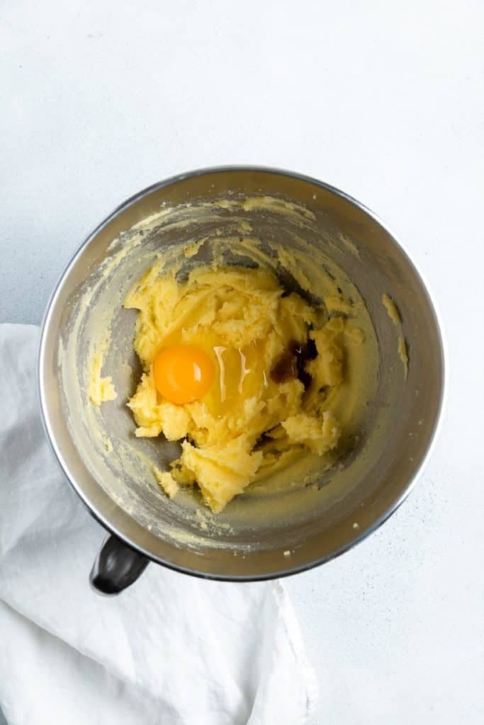 egg in a mixing bowl.