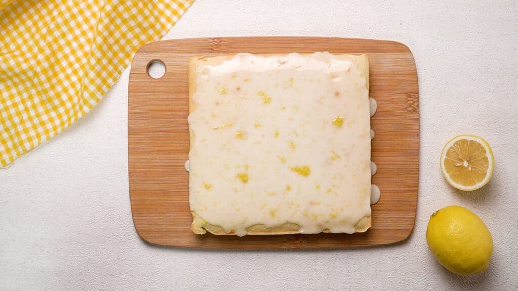 lemon brownies top view