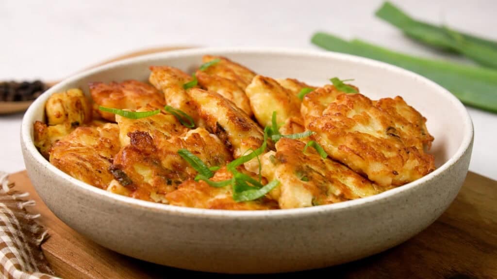 Chicken Fritters on the plate