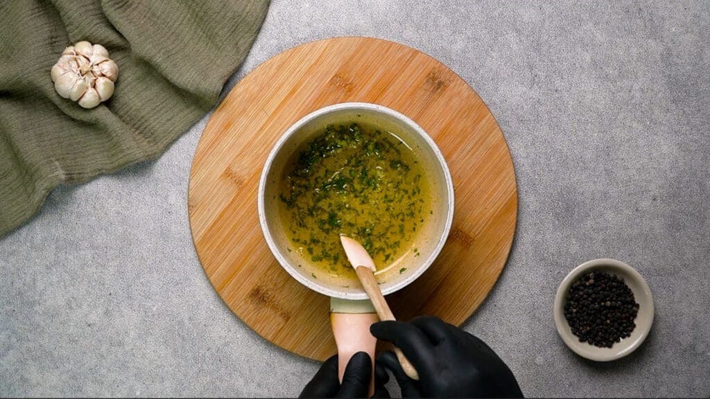 Melt butter with some ingredients in pan