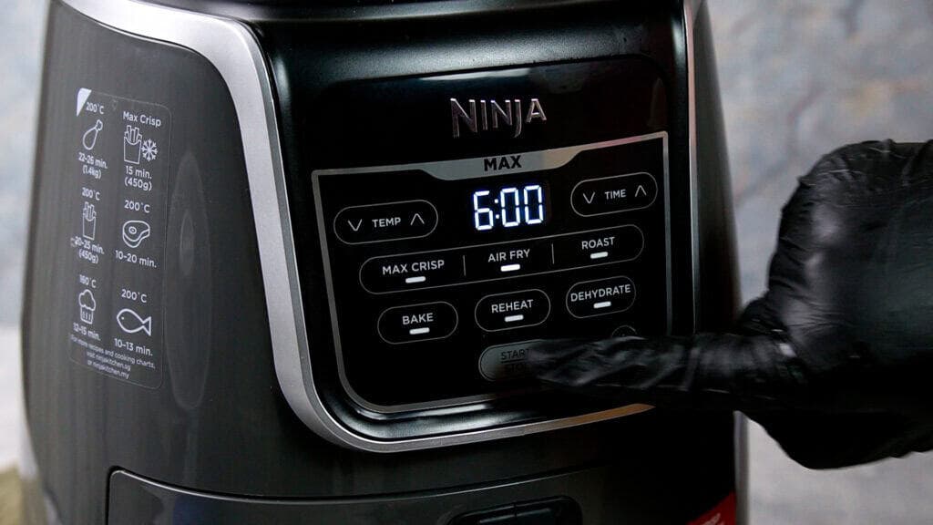 Air fry set to 6 minutes