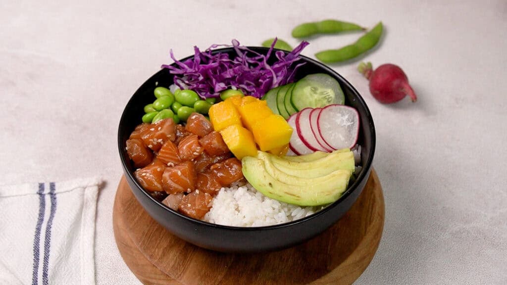salmon poke bowl