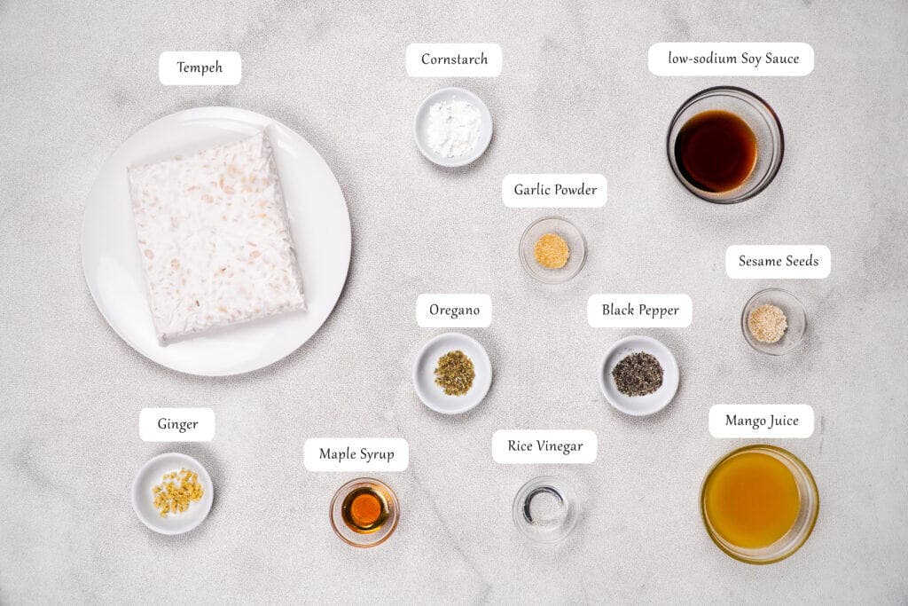 Ingredients air fryer tempeh