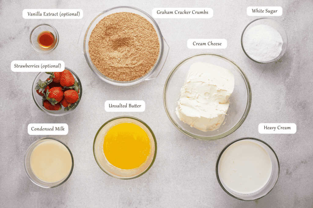  ingredient no bake cheesecake