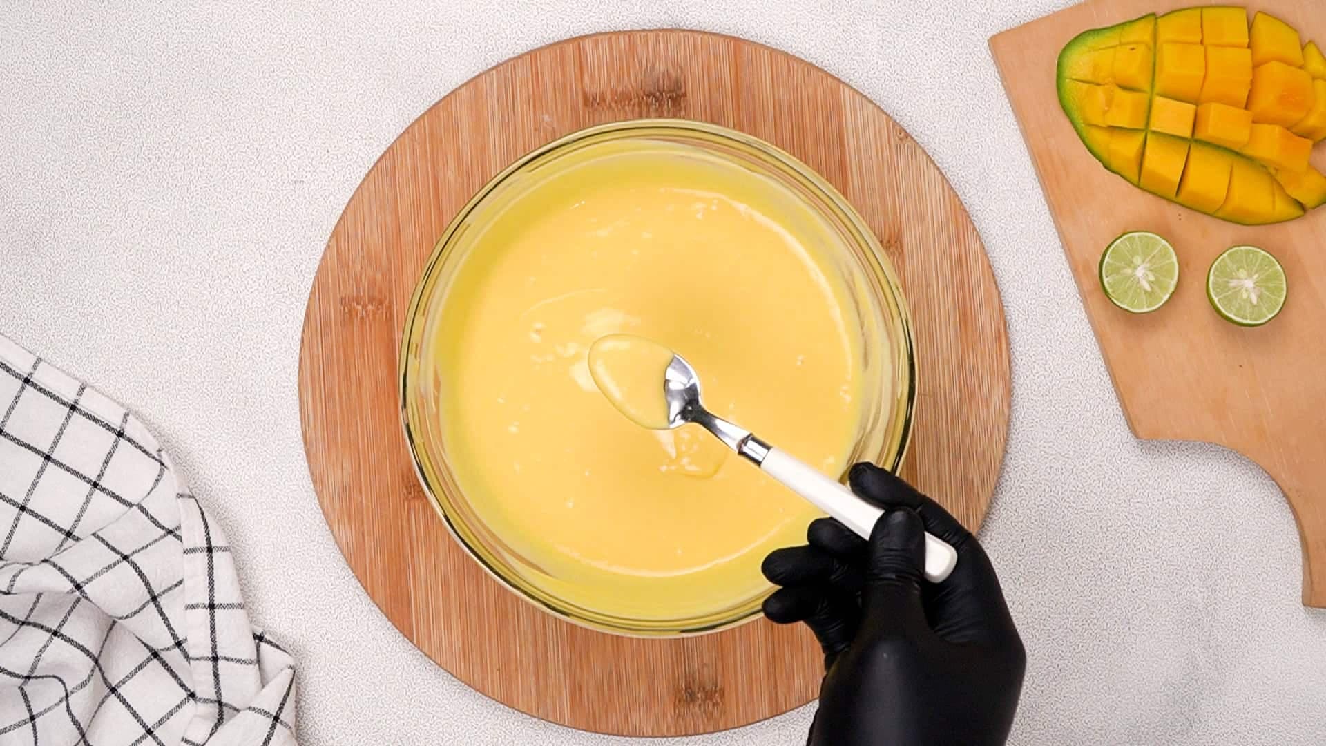 It's time to taste the mixture. If it feels too sour, add a bit more sugar; if it's overly sweet, add a splash of lime juice to balance it out.