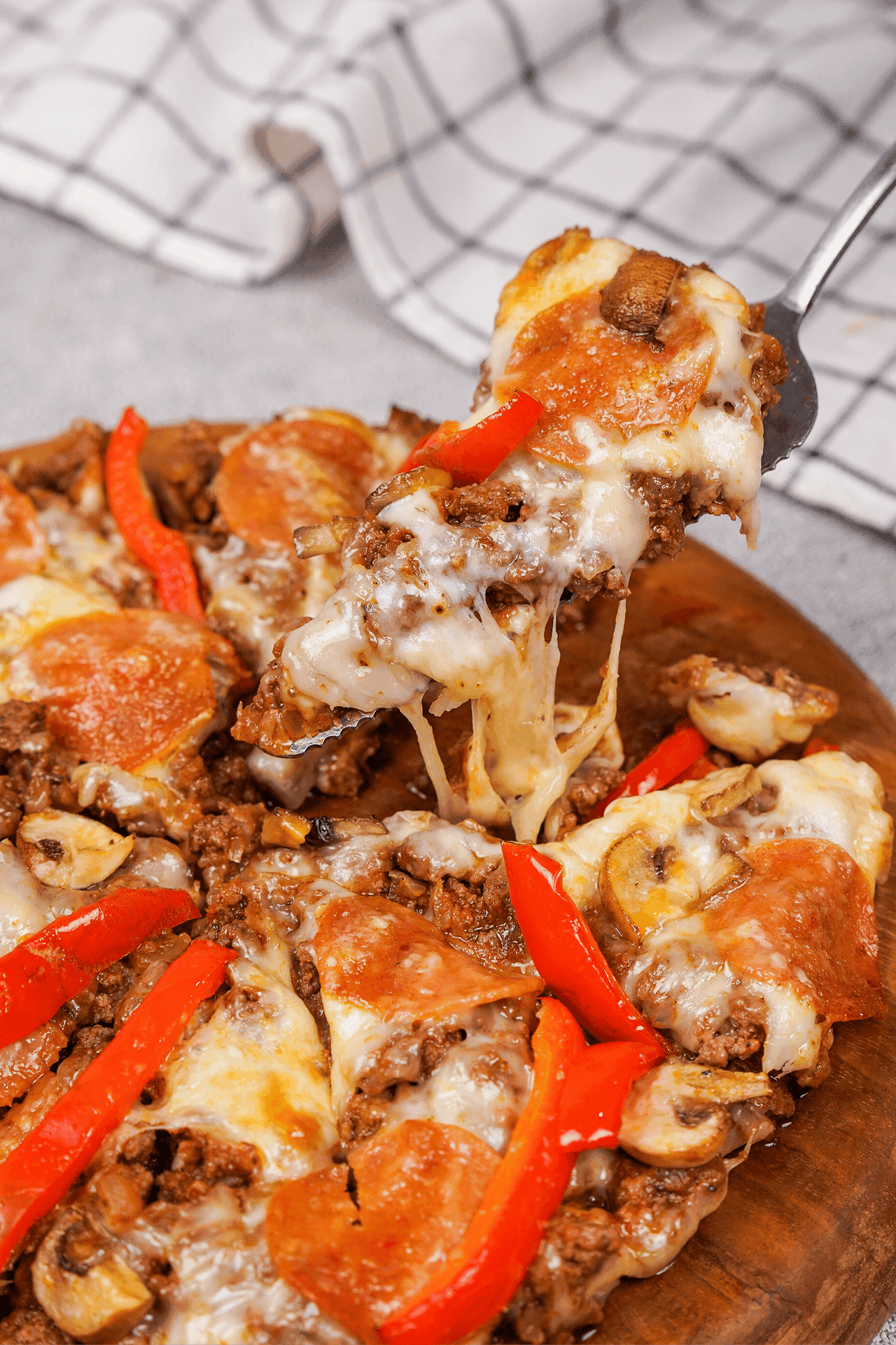 Once cooked, remove it from the oven, cut it into slices, and serve warm. Bon appetit!