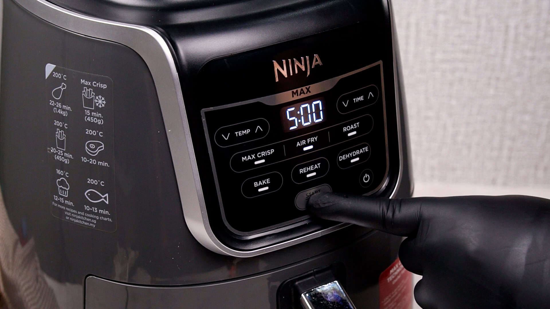 Preheat the air fryer to 400°F (200°C) for about five minutes. 
