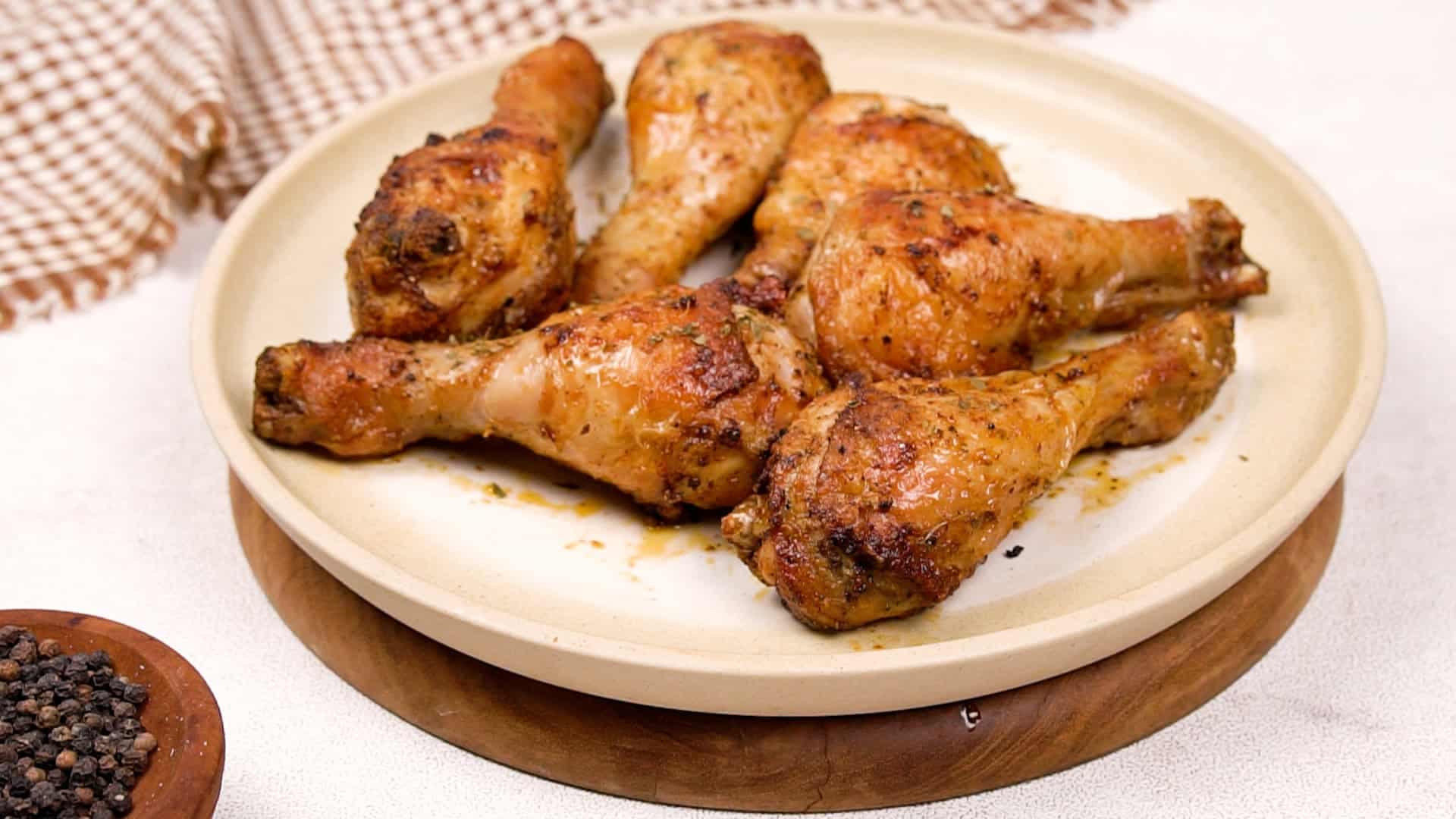 By the time the timer goes off, the drumsticks should be golden and crispy on the exterior. Serve it while it's hot and enjoy!