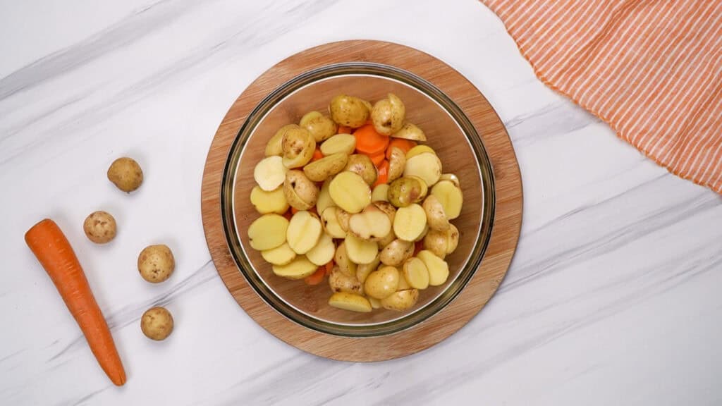 bowl of potatoes and carrots