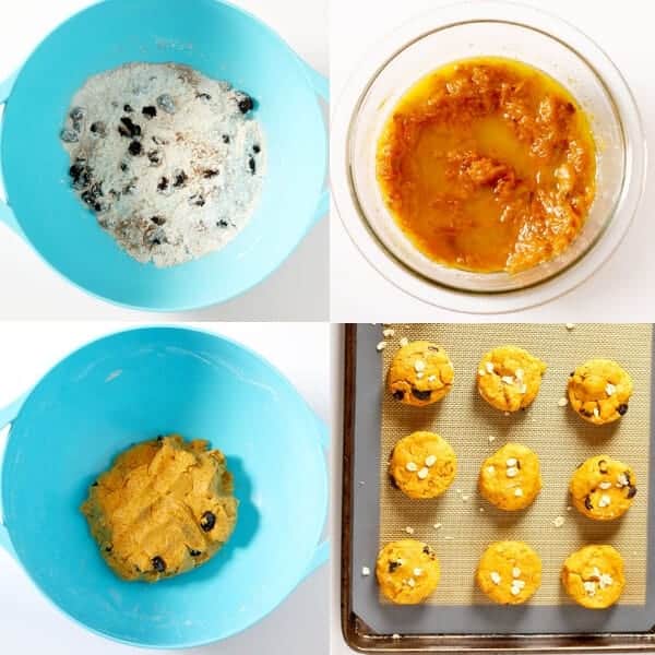 step by step photos explaining how to make healthy pumpkin scones