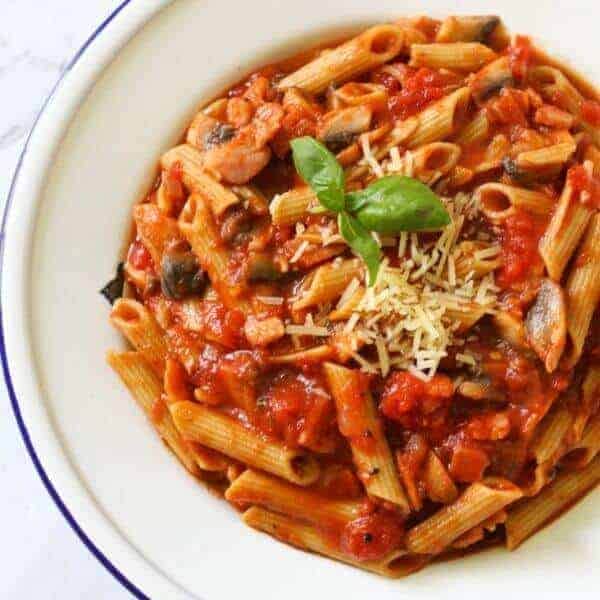 Bacon and Mushroom Pasta