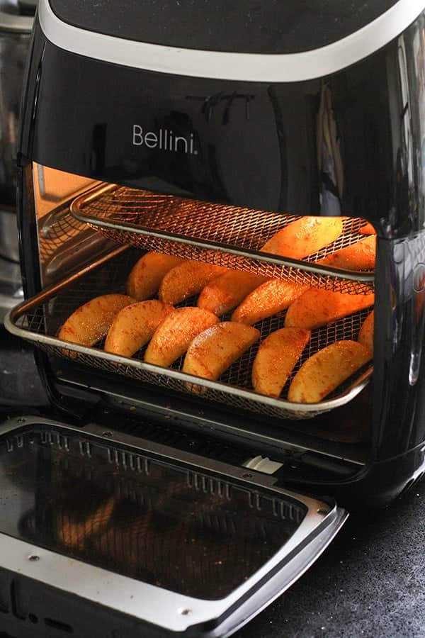 potatoes in an air fryer.