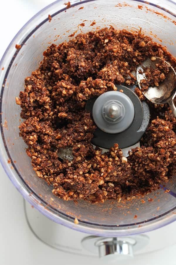 ingredients processed in a food processor.