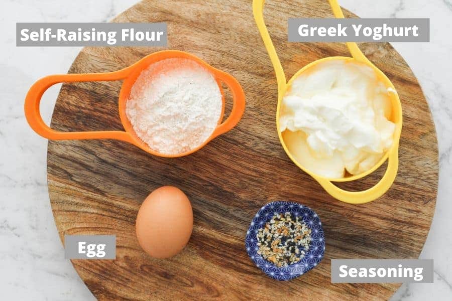 ingredients on a wooden boaord.