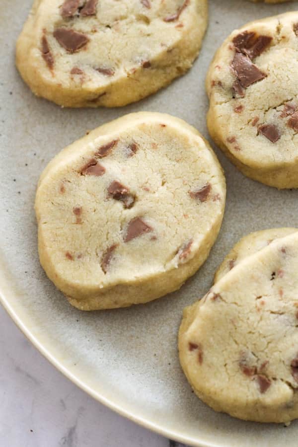 shortbread cookies on a plate.