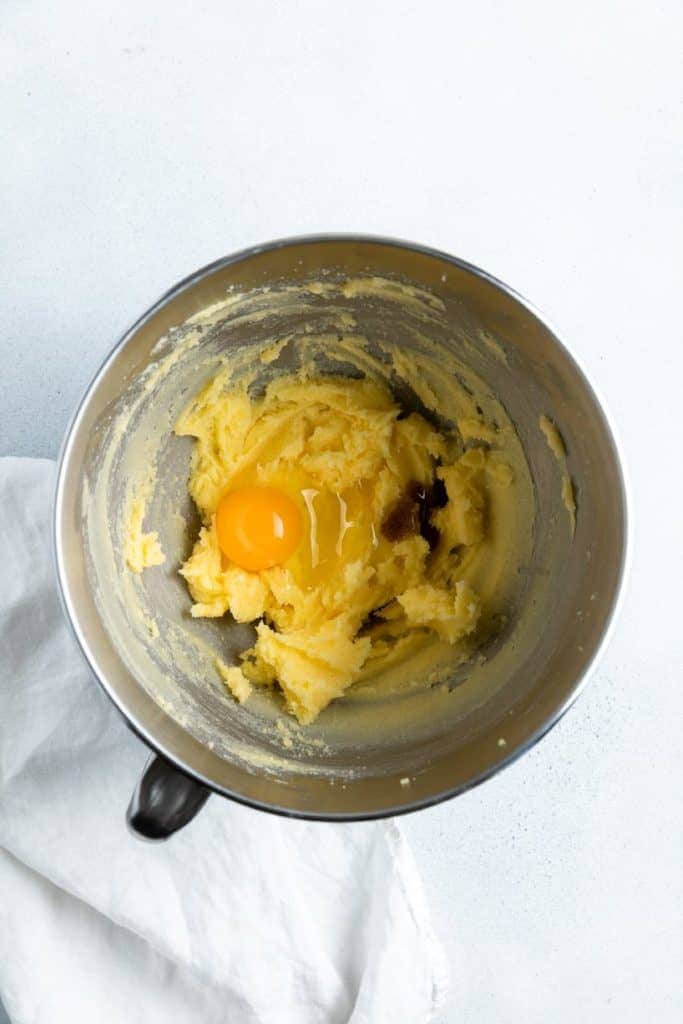 egg in a mixing bowl.