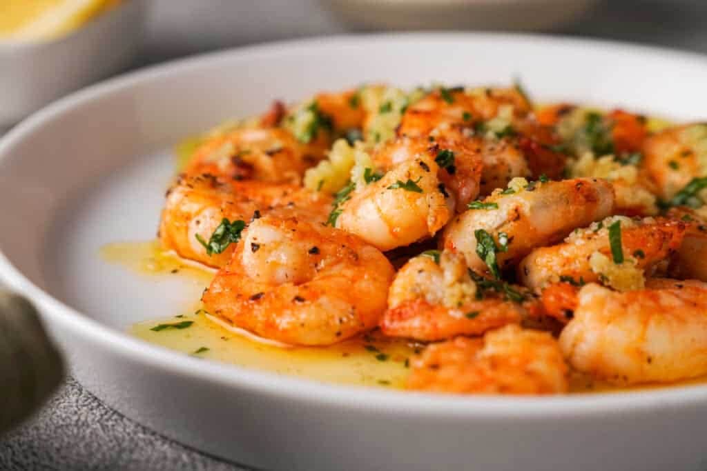 Shrimp on the plate