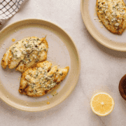 Air Fryer Tilapia with Garlic Butter Sauce