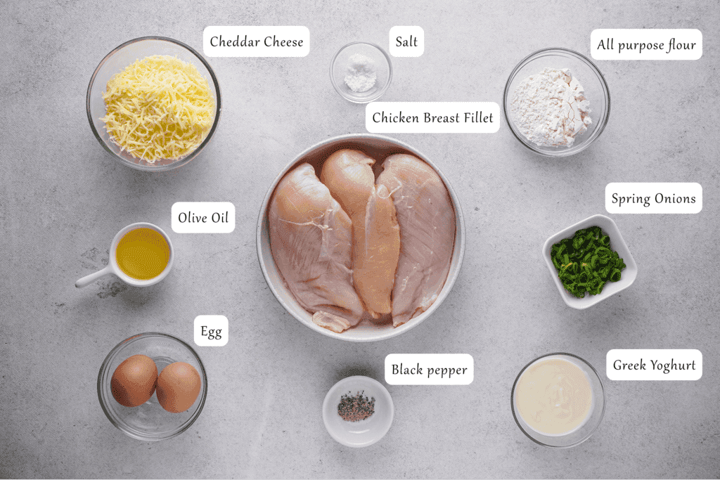 Ingredients for Chicken Fritters
