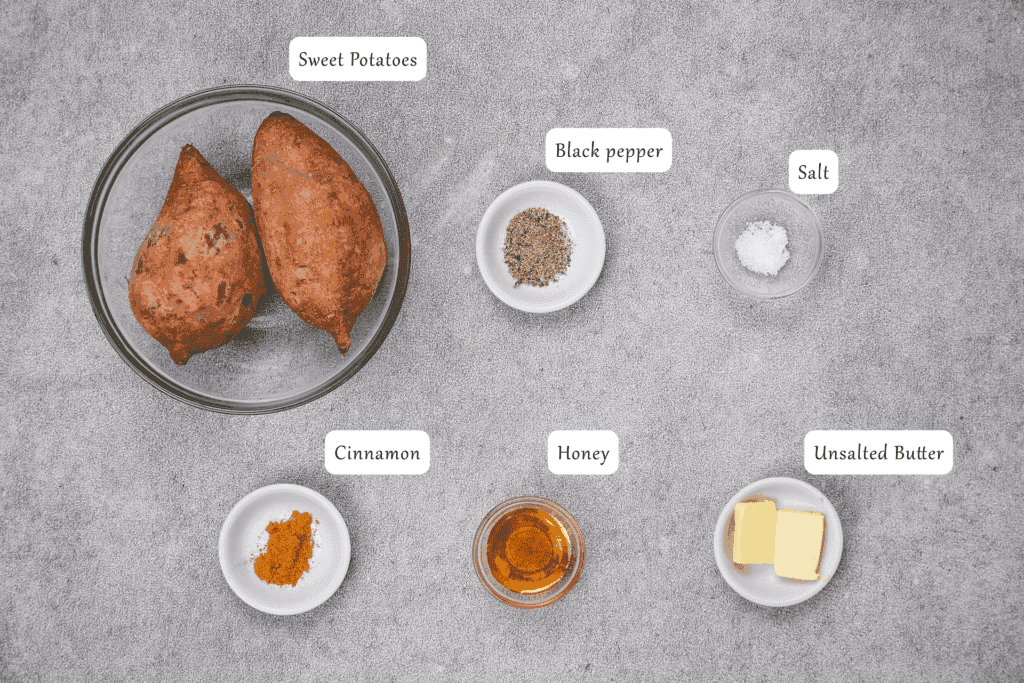 Ingredients Microwave Sweet Potato