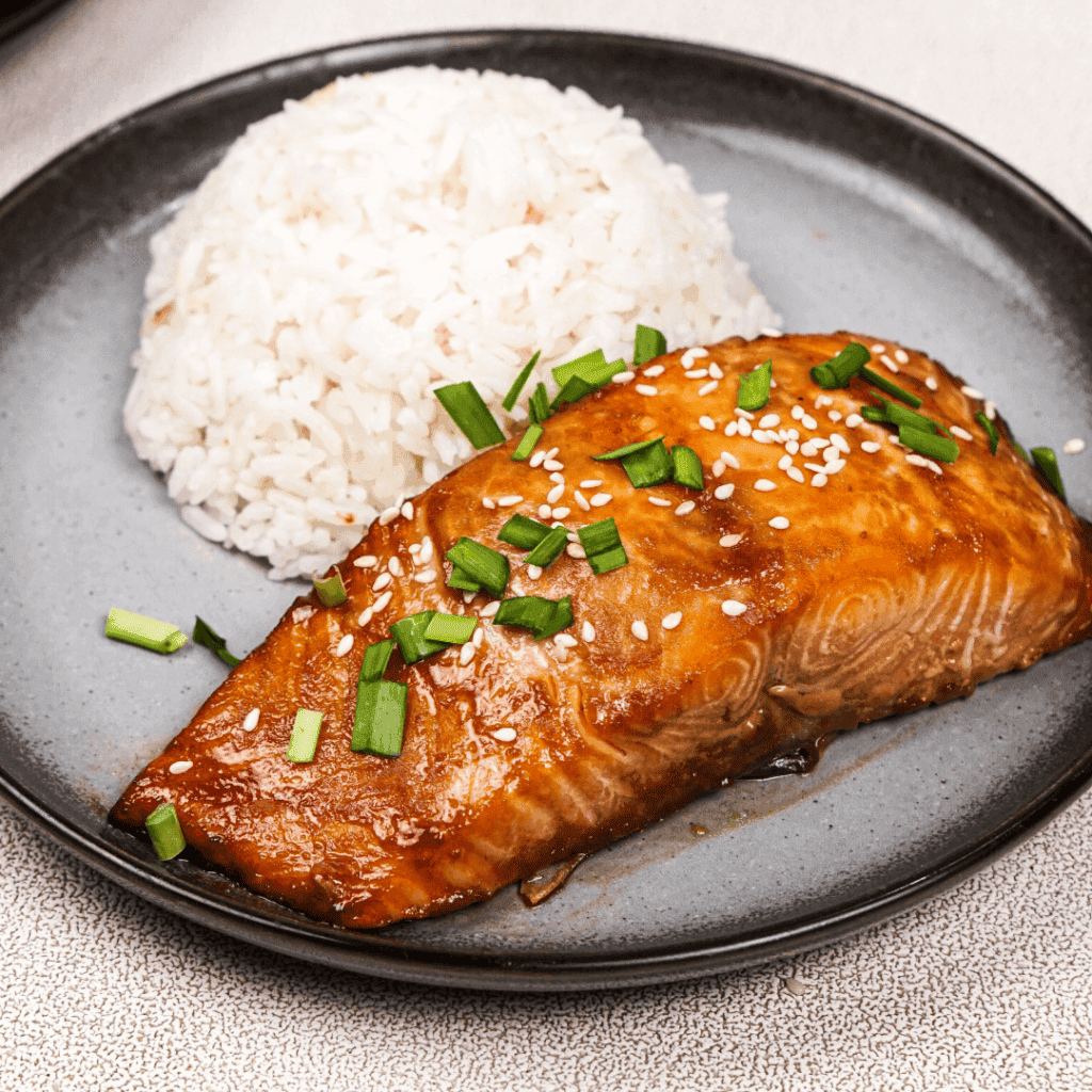 miso salmon with rice