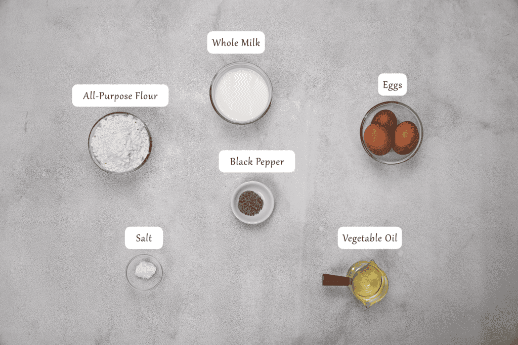 Ingredients for the recipe