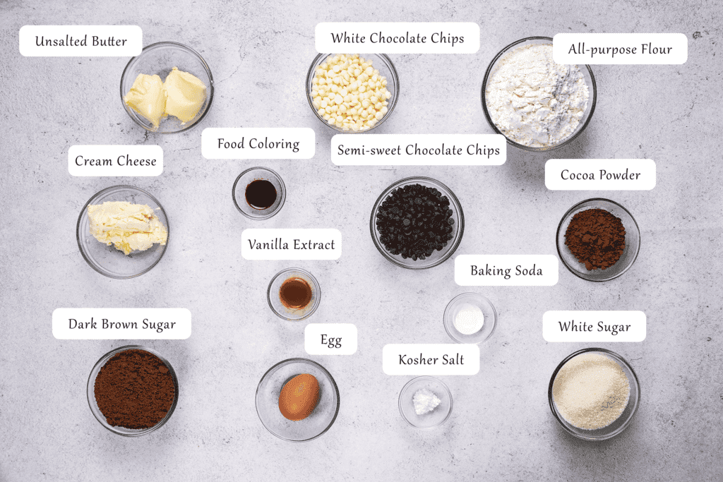 recipe ingredients red velvet cookies