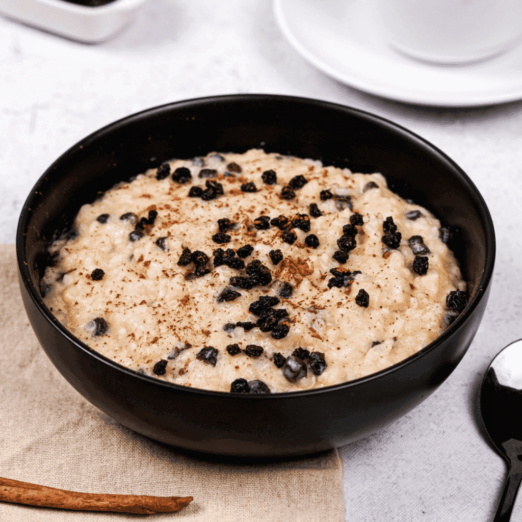 rice pudding with cooked rice
